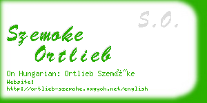 szemoke ortlieb business card